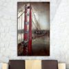 Golden Gate Picture Metal Wall Art In Brown