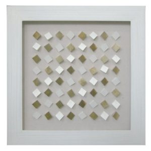 Mosaic Square White Frame Wall Art