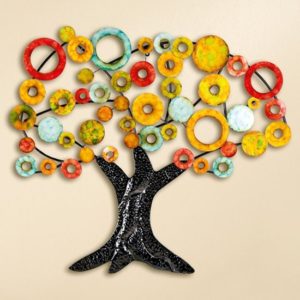 Tree Of Life Metal Wall Art In Multicolor And Black