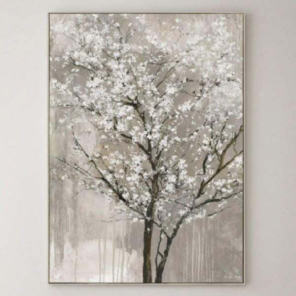 Breccia Canvas Blossom Breeze Wall Art In Gold Frame