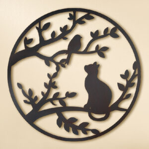 Alperton Metal Peaceful Perch Nature Wall Art In Dark Brown