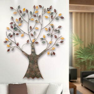 Alperton Metal Tree Wall Art In Multicoloured