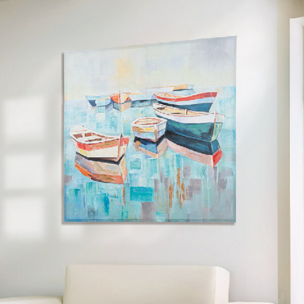 Cheam Wooden Boat Picture Wall Art In Multicoloured